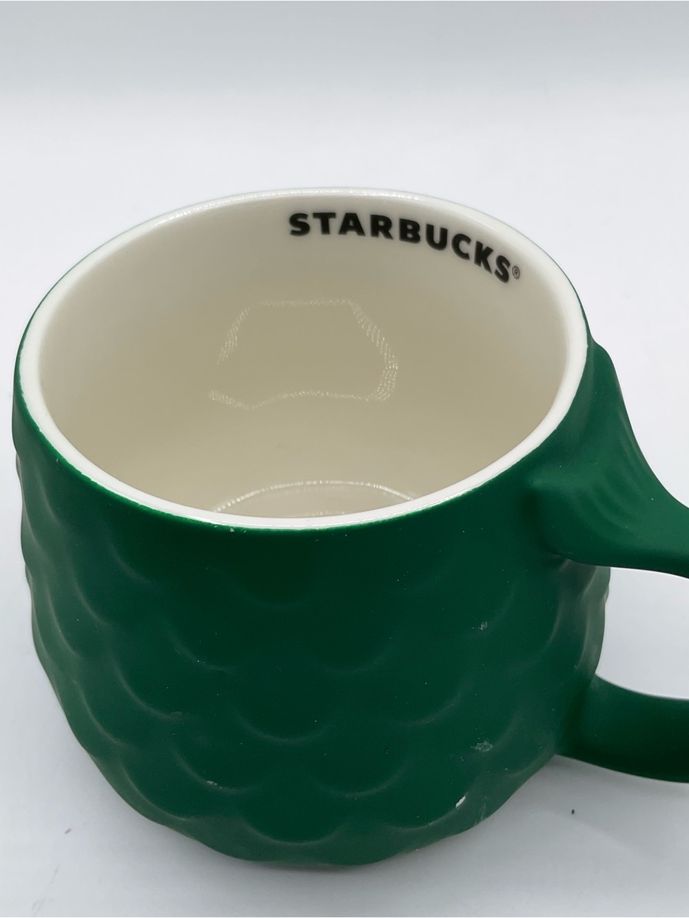 Starbucks 2025 Green Mermaid Scale Textured Ceramic Mug 14 oz siren
